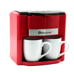 Кофеварка DOMOTEC MS-0705 (500Вт, 2 кер. чашки по 150мл), Красная