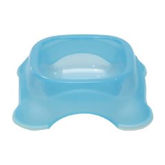 Пластиковая миска для еды с нескользящим дном S Голубая