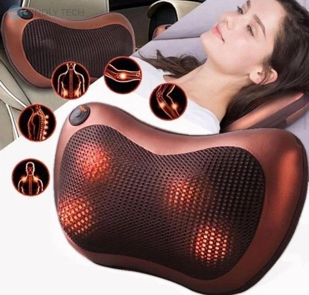 Массажёр-подушка для шеи Massage pillow (вращение в обе стороны 360°)