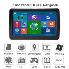 Автомобильный навигатор GPS 7" Windows FM + 8Gb + DDR 256M 710