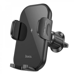 Автомобильный держатель в воздуховод — Hoco HW4 Journey wireless fast charging (air outlet) — Black