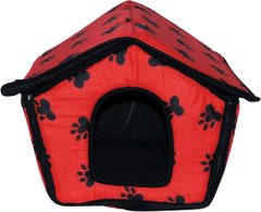 Мягкий домик для собак и кошек Будка с лапками 50х55х40 см, в ассортименте