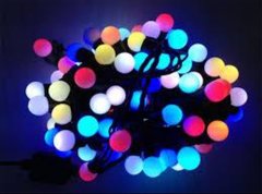Гірлянда матова кулька 40 LED (RD-7103) 5м (флеш) Колір ламп-Мікс Black