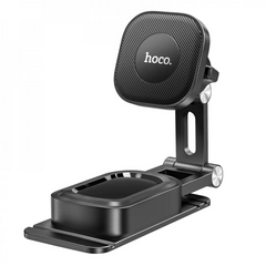 Автодержатель магнитный на клейкой основе - Hoco H4 Mike magnetic car mount(center console) — black