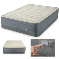 Двоспальне надувне ліжко Intex 64926 152 x 203 x 46 см PremAire II вбудований електронасос 220В з USB портом та регулятором жорсткості
