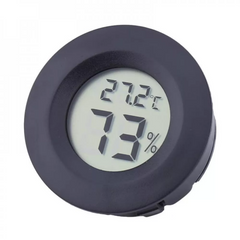 Цифровий годинник з термометром і гігрометром Ring clock — Black