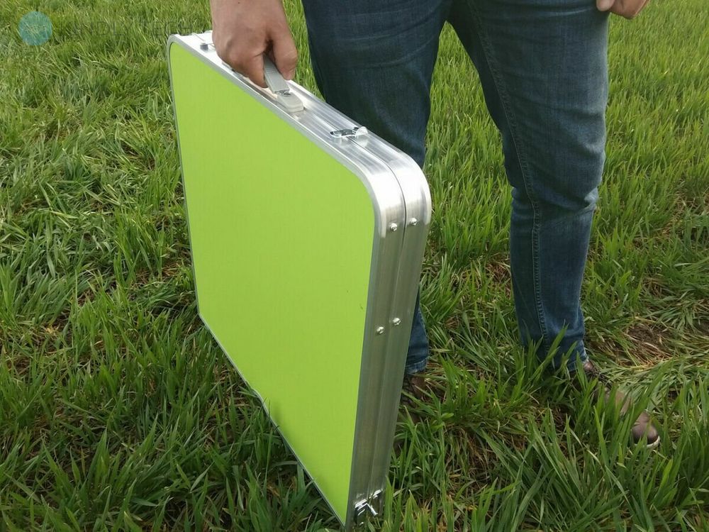 Раскладной стол чемодан Folding Table для пикника со стульями 120х60х70/55 Зеленый