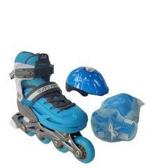 Набор роликовые коньки + защита + шлем Audra Fontom размер М Голубые