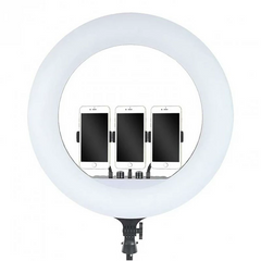 Кольцевая LED лампа R-21 на три крепления для смартфона, диаметр 55 см