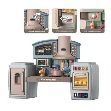 Дитяча ігрова кухня 2в1 Kitchen Counter на батарейках