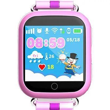 Смарт годинник дитячий Smart Watch Q750, розмір екрану 1,54 дюйма із зарядним пристроєм USB-кабель Mijobs +в ремінці Pink