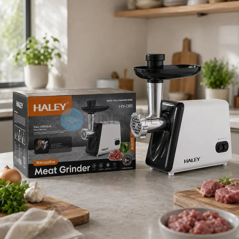 Мощная электромясорубка HALEY HY-1315 300 Вт для приготовления домашнего фарша