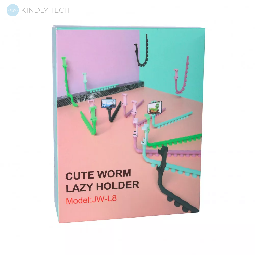 Тримач для телефону на липучках Phone Holder Lazy Worm JW-L8