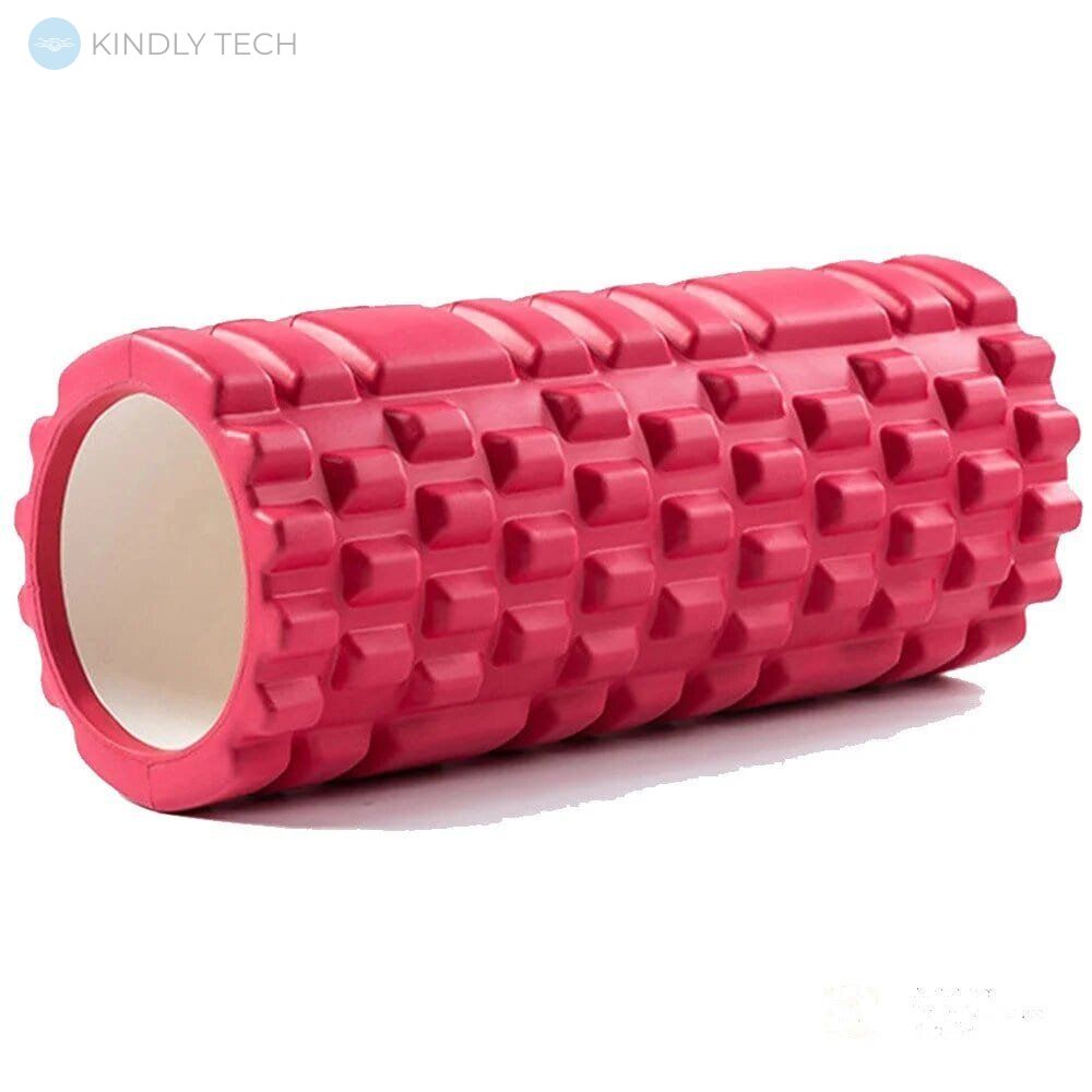 Ролик массажный для йоги, фитнеса (спины и ног) OSPORT Красный