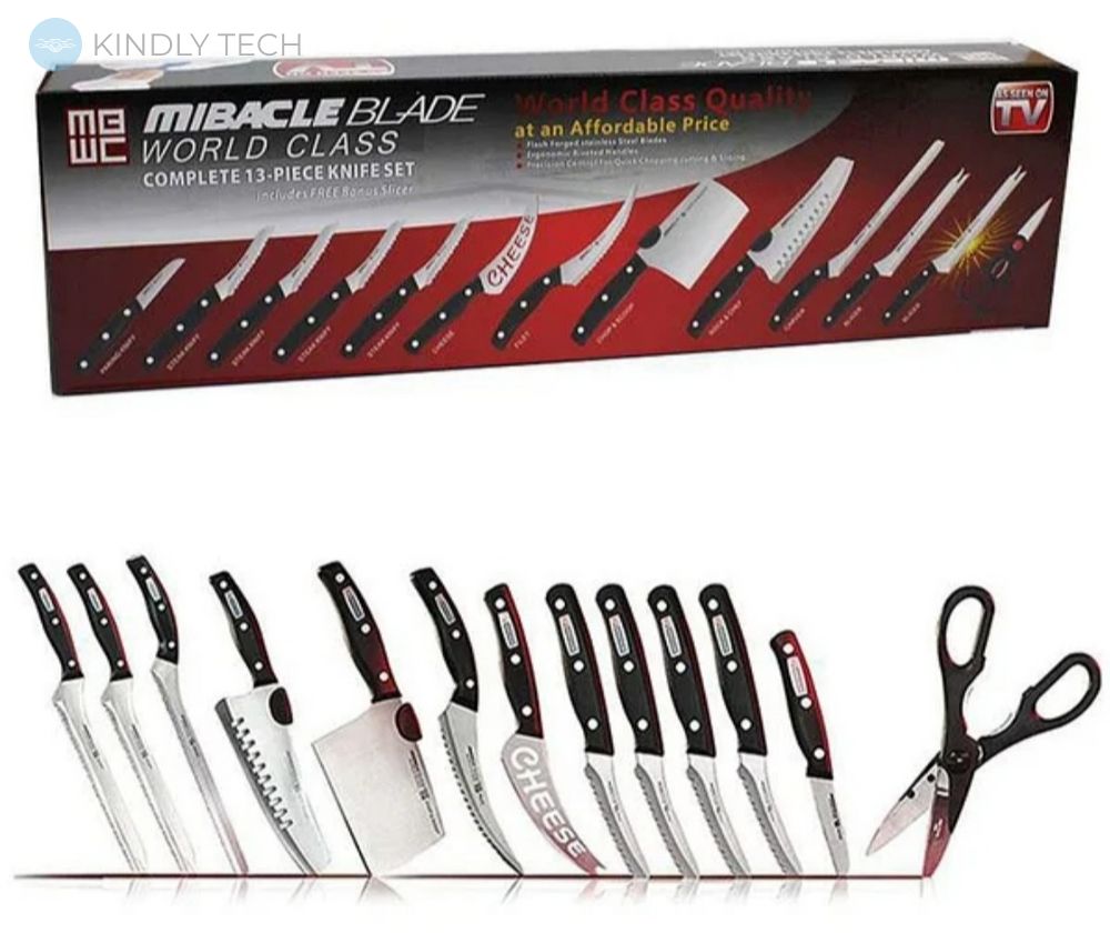Набір професійних кухонних ножів Miracle Blade 13в1