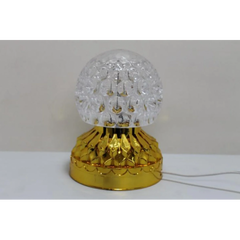 Лампа на поставке (шар RGB) золотистая