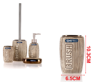Стакан для зубных принадлежностей EmiPro 8406029 дизайн коры дерева