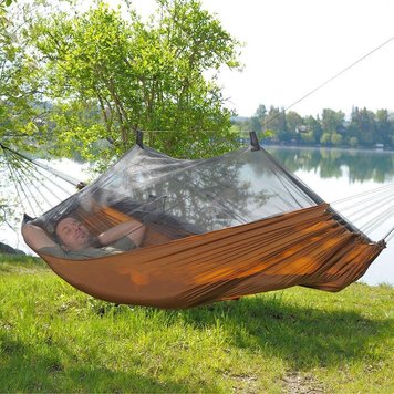 Гамак с москитной сеткой hammock 240*150 A001 Коричневый