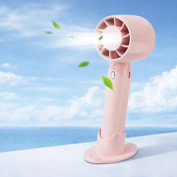Портативный мини вентилятор Handheld Fan T10 аккумуляторный USB, Розовый