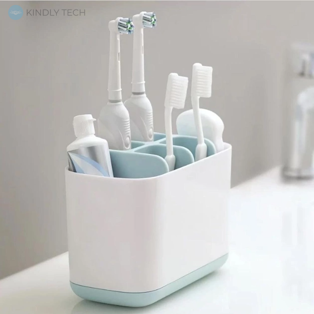 Органайзер для зубных щеток Large toothbrush caddy, Голубой