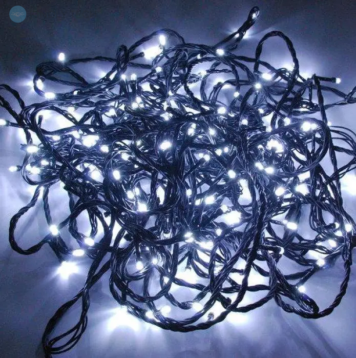 Гирлянда-нить String-Lights 100W-7 внутренняя черный провод 7м, Цвет ламп-белый