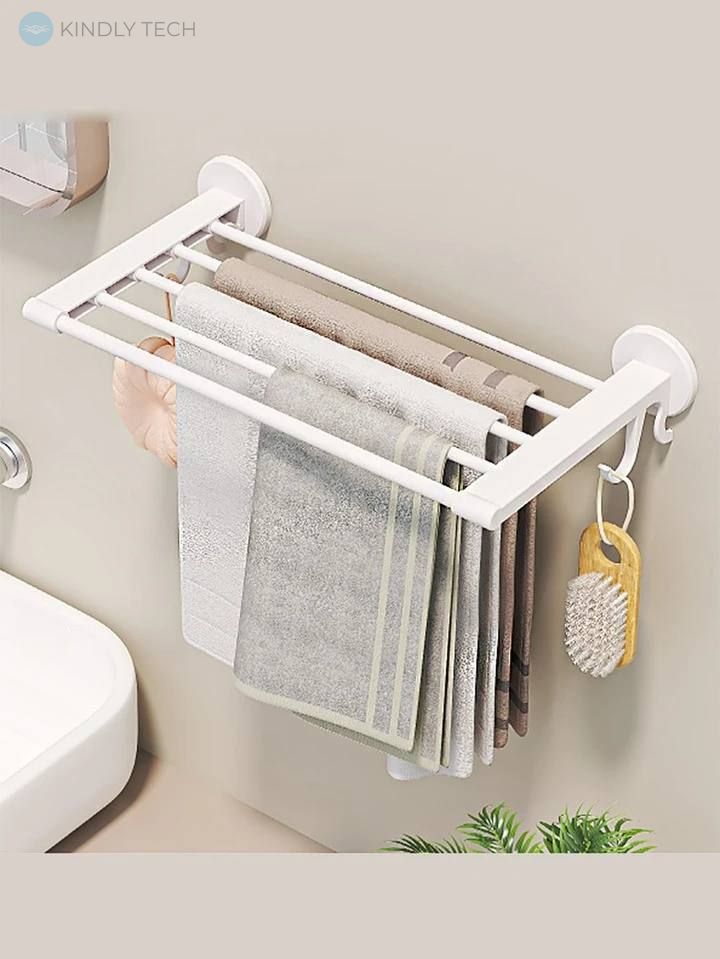 Настінна вішалка у ванну кімнату New Simple And Multi-Functional Towel Rack, Біла