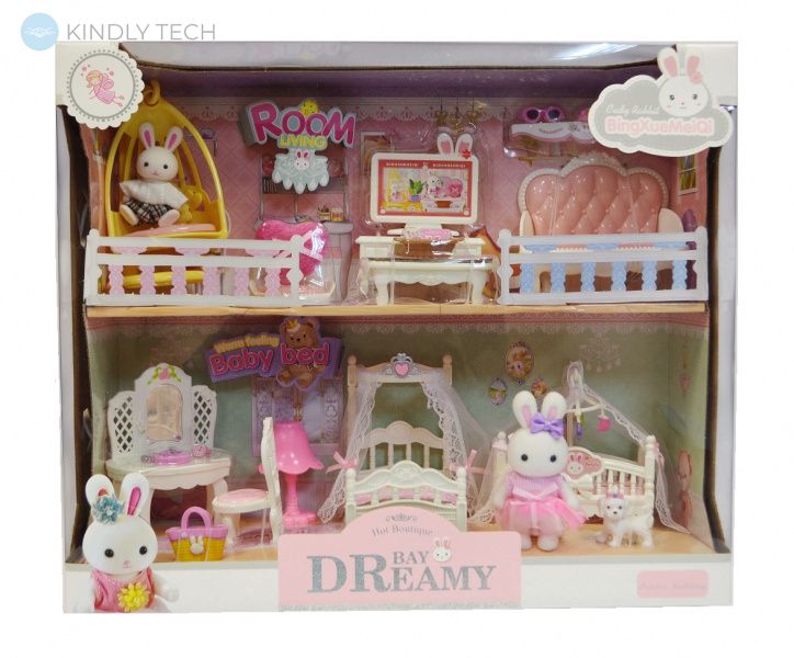 Дитячий двоповерховий іграшковий будинок із двох кімнат Bay Dreamy