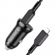 Автомобільний зарядний пристрій Car Charger | 20W | PD | QC3.0 | USB C Cable (1m) — Borofone BZ18A — Black
