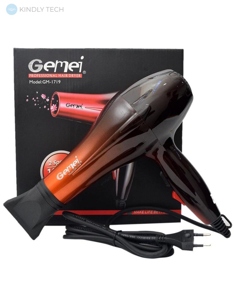 Професійний фен для укладання та сушіння волосся Gemei GM-1719