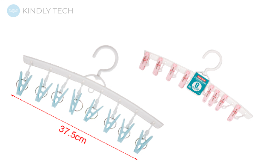 Вішалка-сушка KmtStyle для дрібної білизни, з прищіпками, 37.5см в асортименті