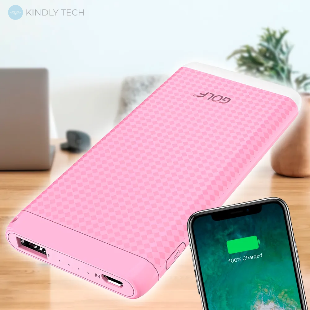 Портативное зарядное устройство повербанк Golf D80 с фонариком 20000 mAh -  Kindly Tech: Сделай Жизнь Проще