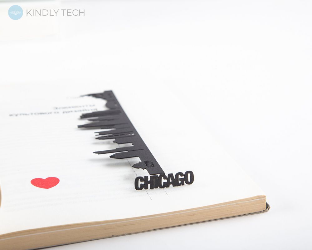 Закладка для книг «Чикаго», Чорний