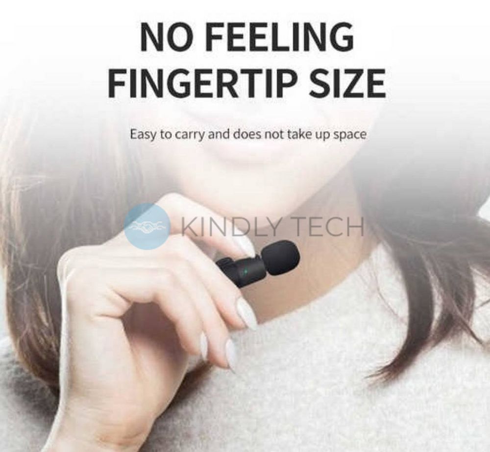 Петличний мікрофон K11 Wireless Lavalier з адаптером Lightning чорний