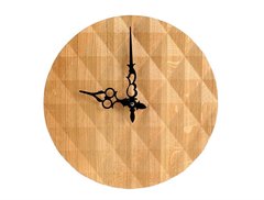 Настенные часы «Ромбарикис» резьба по дереву, Бежевый