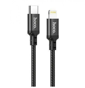 Кабель USB-C на Lightning 20W PD (2 м) Hoco X14 Double Speed чорного кольору