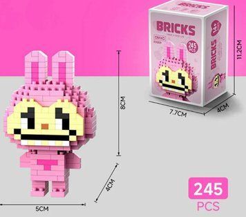 Конструктор BRICKS &laquo;Лабубу LABUBU&raquo; Рожевий