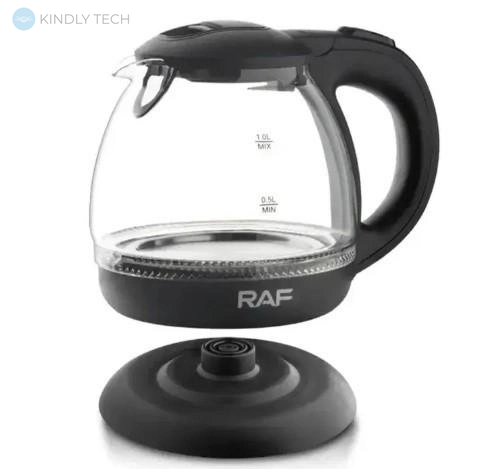 Кухонный электрический чайник RAF R.7910 стеклянный электрочайник (1 л.) 1600Вт