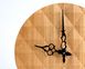 Настінний годинник «Ромбарікіс» різьблення по дереву., Бежевий