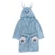 Дитячий банний халат "Зайчик" з мікрофібри, Сіро-синій