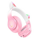Наушники с ушками Bluetooth HOCO W42 Cat Ear, Розовые