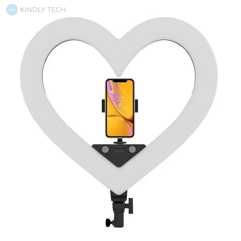 Кільцева лампа RGB Led у формі серця з утримувачем для смартфона, діаметр 48 см d18