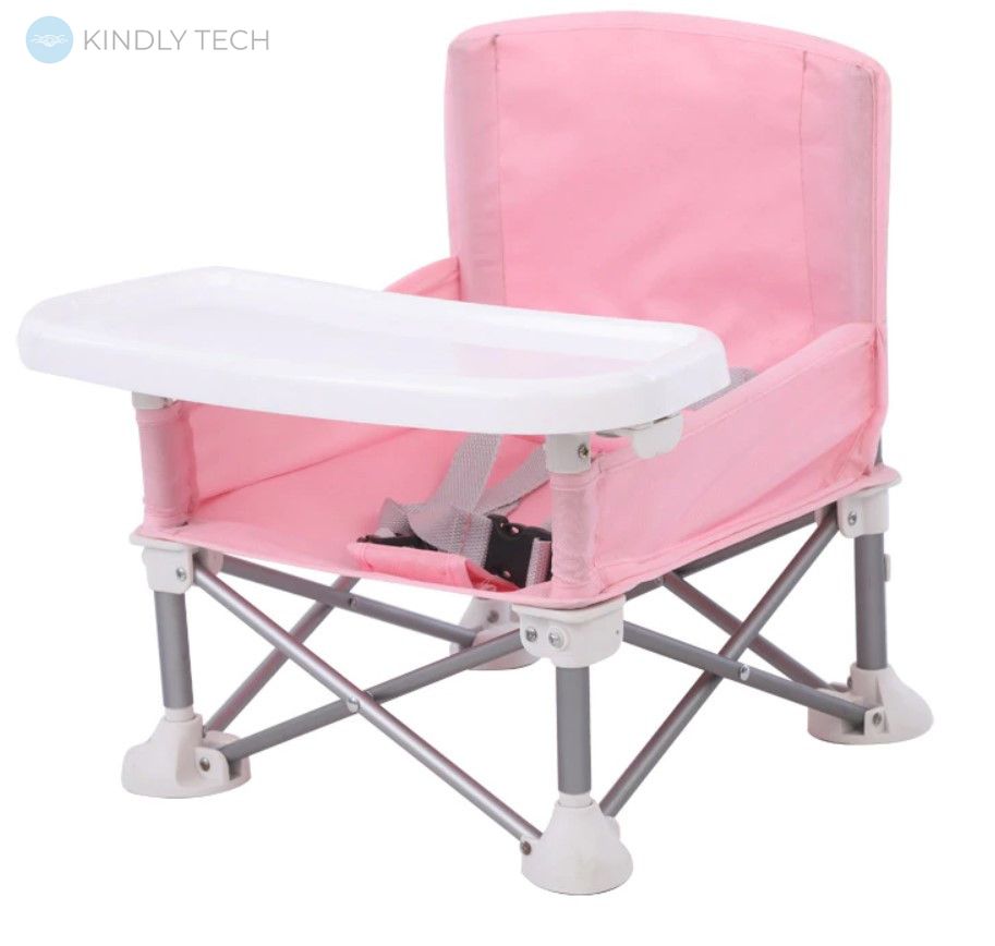 Складаний тканинний стіл для годування baby seat рожевий