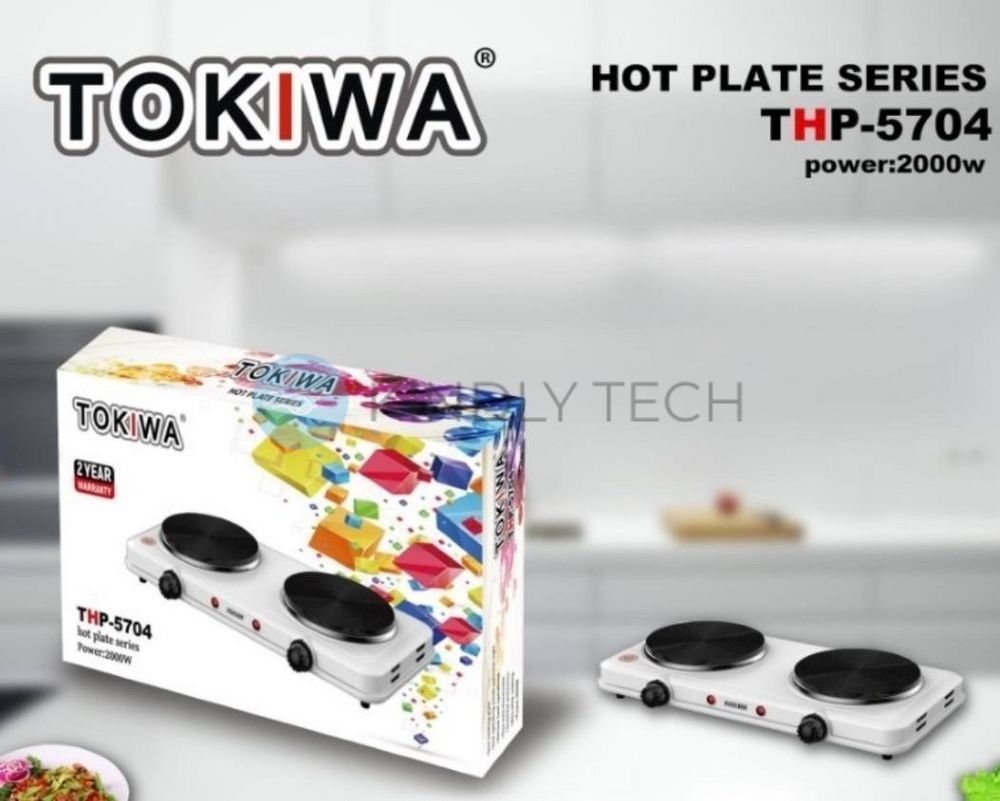 Електроплита Tokiwa THP 5704 дискова подвійна настільна 2000 Вт