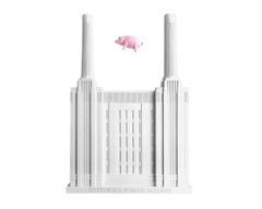 Настенный декор – модель фасада «Электростанция Баттерси. Лондон» По мотивам альбома Pink Floyd «Animals», Белый