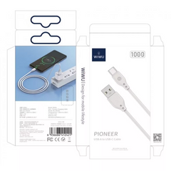 Кабель USB C 3.1A (1m) — WiWU Pioneer Wi-C001U — White