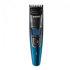 Машинка триммер для стрижки волосся та бороди акумуляторна з насадками VGR USB 5W Blue VGR-052