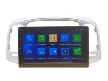 Автомагнитола Штатная Hyundai Accent 2006-2009 9" Android 10.1 (4/32Гб)