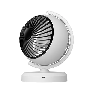 Акумуляторний настільний вентилятор AA-888 з LED-підсвічуванням, акумулятором 2000 мАг та 3 швидкостями