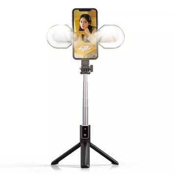 Монопод трипод с Bluetooth пультом, 2 LED Lamp, P40S-M