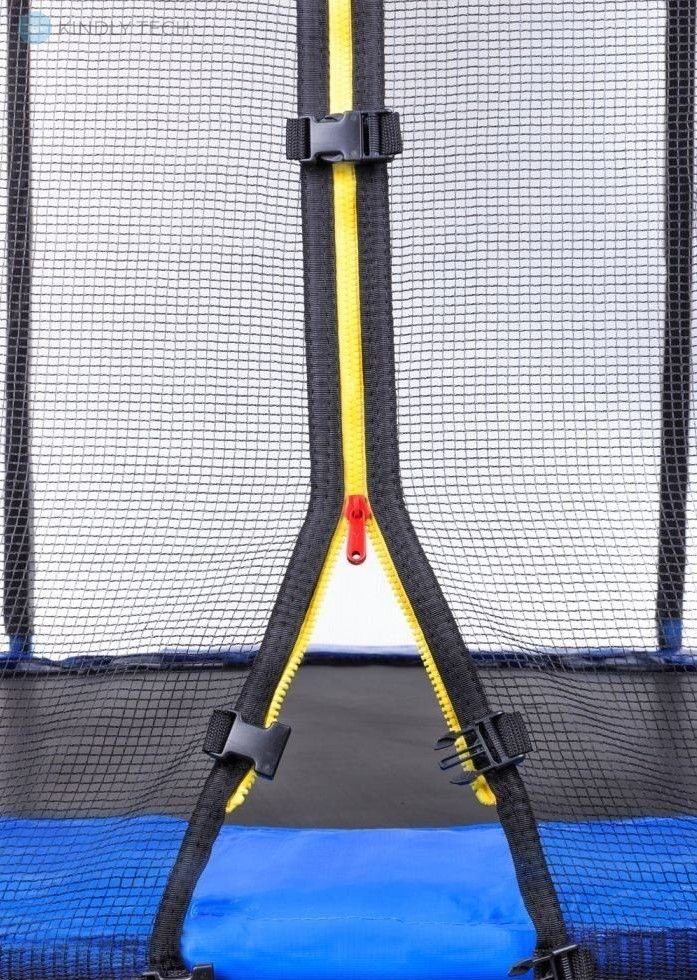 Спортивный батут на пружинах Profi MS 0500 с защитной сеткой (диаметр 183 см) Синий